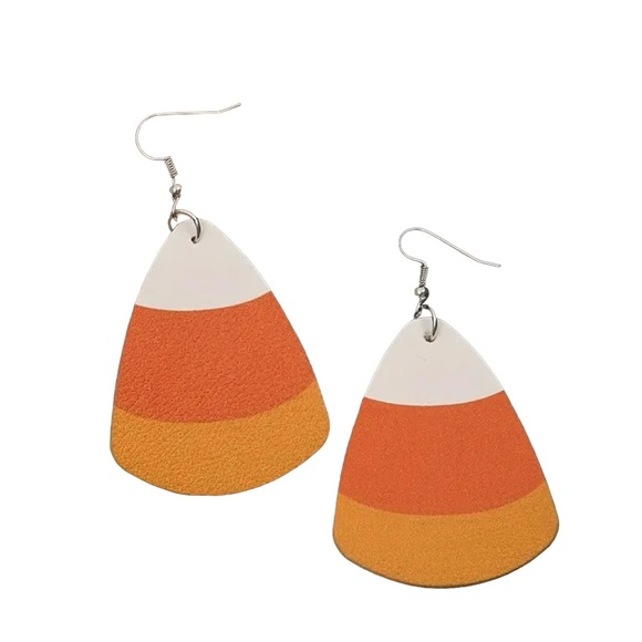 Jewelry - Candy Corn Halloween Earrings